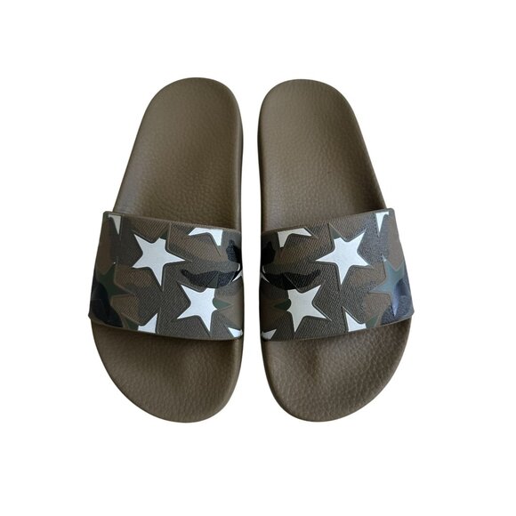 VALENTINO GARAVANI Star Print Camo Pool Slide Sandals Size 38 - Picture 7 of 11